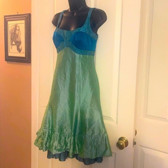 “NICOLE MILLER” Silk Tank Cocktail Mini-Dress - Picture 5 of 12